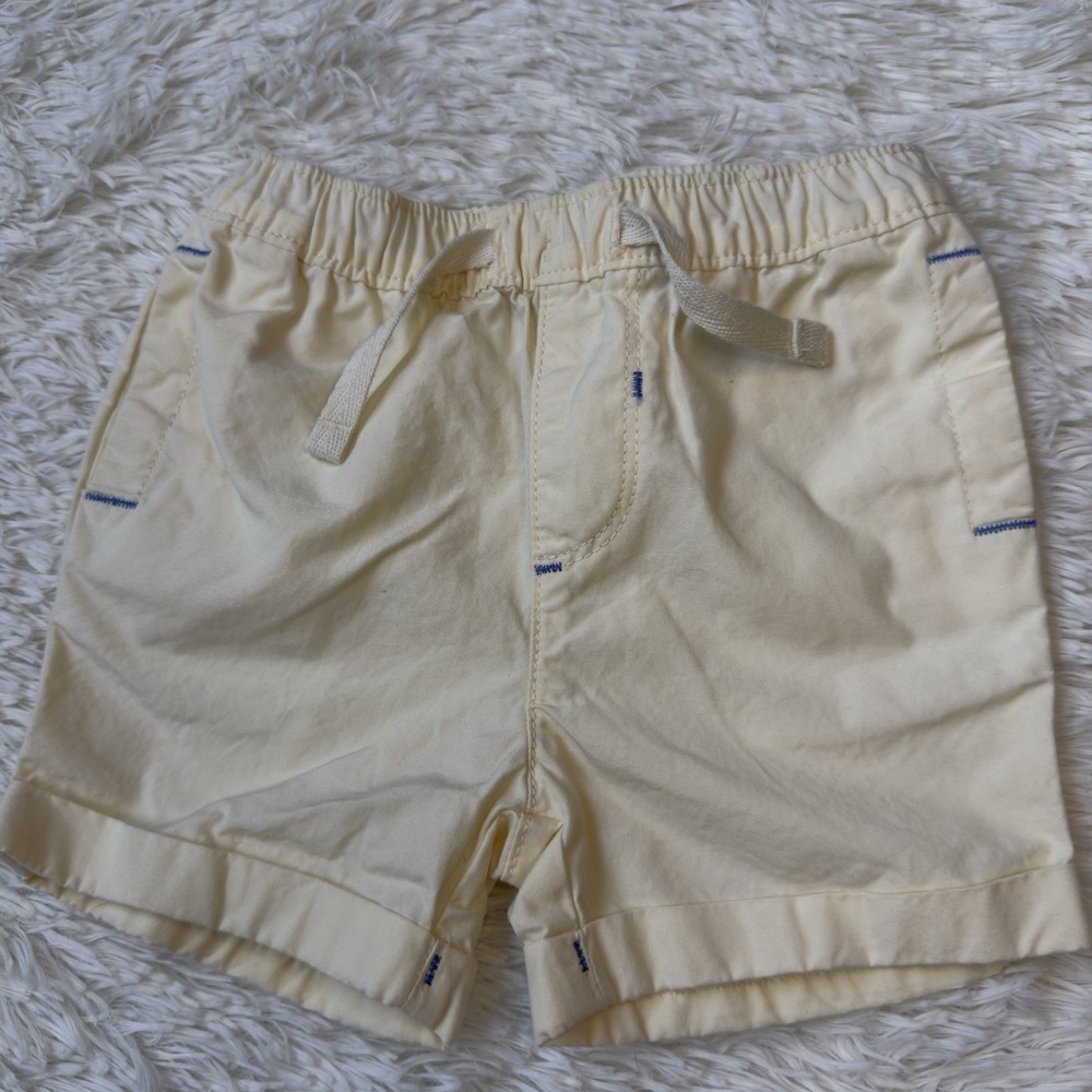 Edgehill Collection Baby Boy Yellow Chino Shorts Elastic Waist 9M
